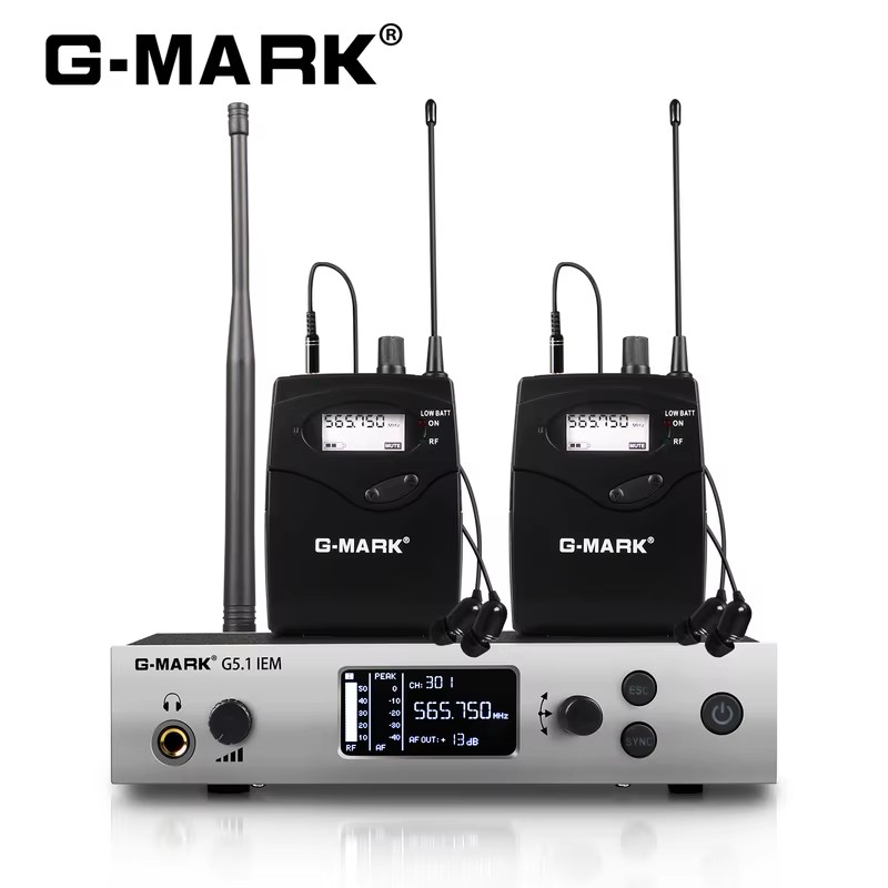 In Ear Monitors For Singers - G-MARK G5.1IEM Drahtloses UHF-In-Ear-Monitorsystem für Bühnenauftritte,