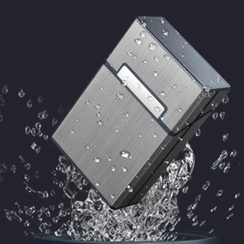 Laptops - Tragbares, schlankes Aluminium-Zigarettenetui, regelmäßig, King-Size-Kunststoff, Zigarren-Tabak-Halter,