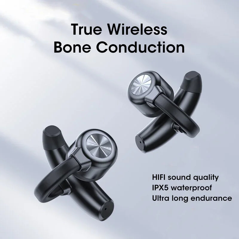 Bone Conduction Running Headphones - Echte Knochenleitung TWS Kabellose Bluetooth-Ohrhörer Klarer