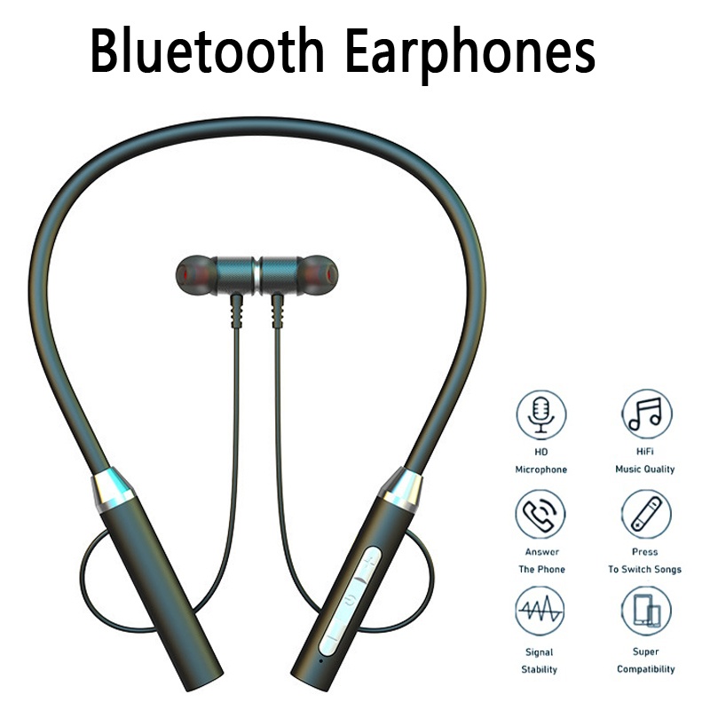 Magnetic Neckband Sports Earphones - 9D Drahtlose Bluetooth Kopfhörer Neckband Kopfhörer
