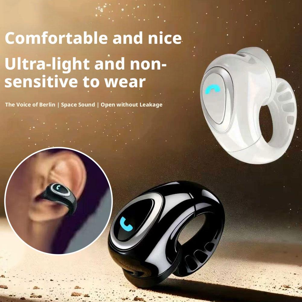 Open Ear Air Conduction Headphones - Bluetooth Drahtlose Ohr-clip Einzel Kopfhörer Open-Ear