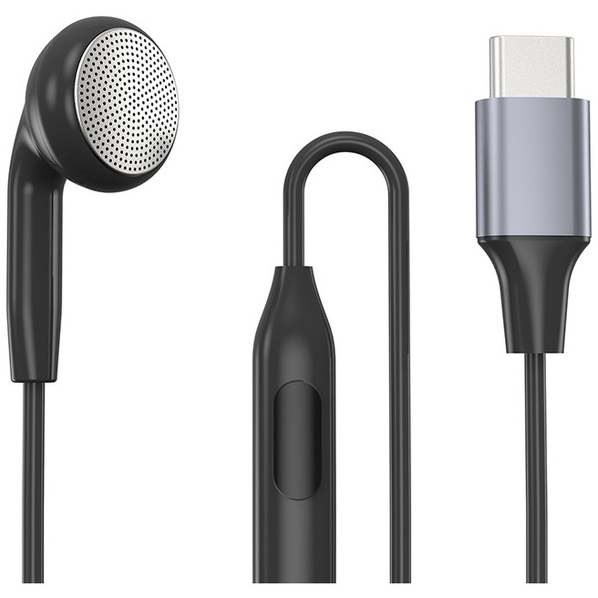 Type C Wired Earphones With Mic - DT75BG Typ C Einzelohrhörer mit Mikrofon,