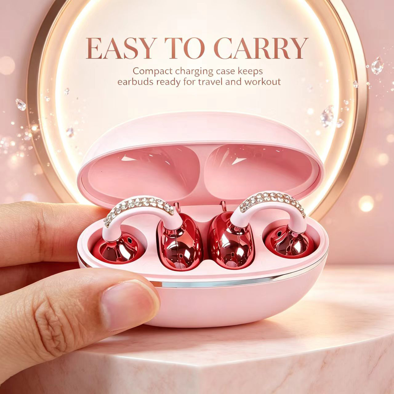 Strass-Verzierte Offene Ohrcli – Open Ear Air Conduction Headphones Bewertung und Preis