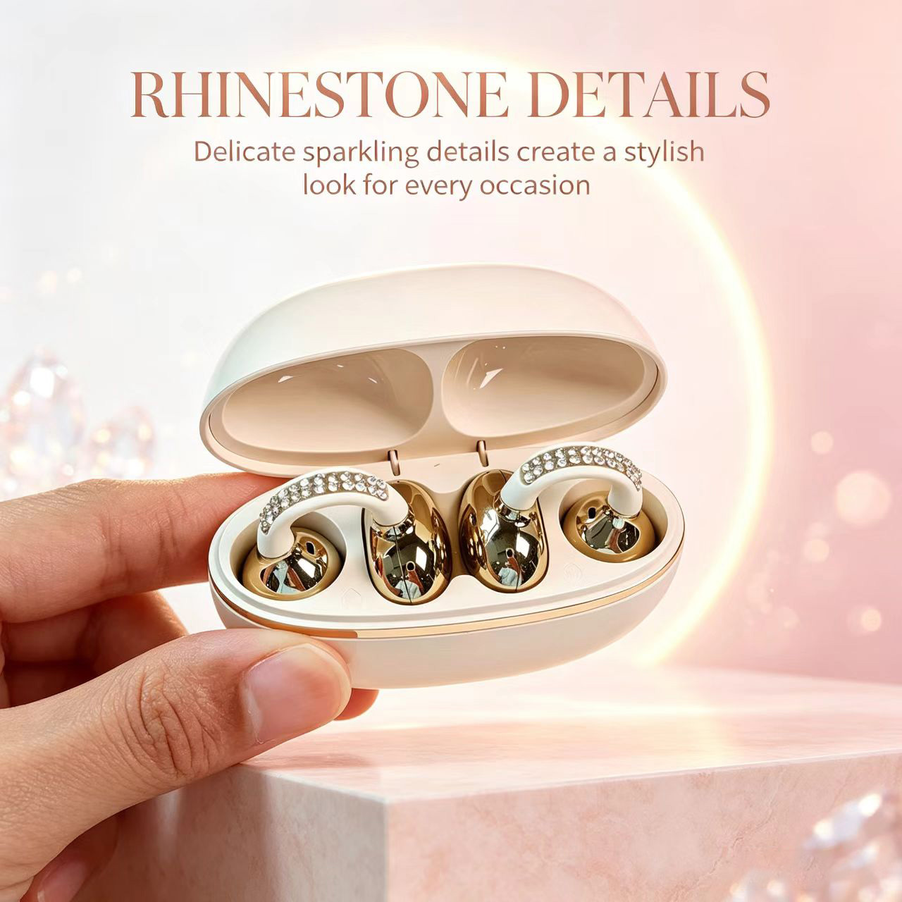 Strass-Verzierte Offene Ohrcli – Open Ear Air Conduction Headphones Bewertung und Preis