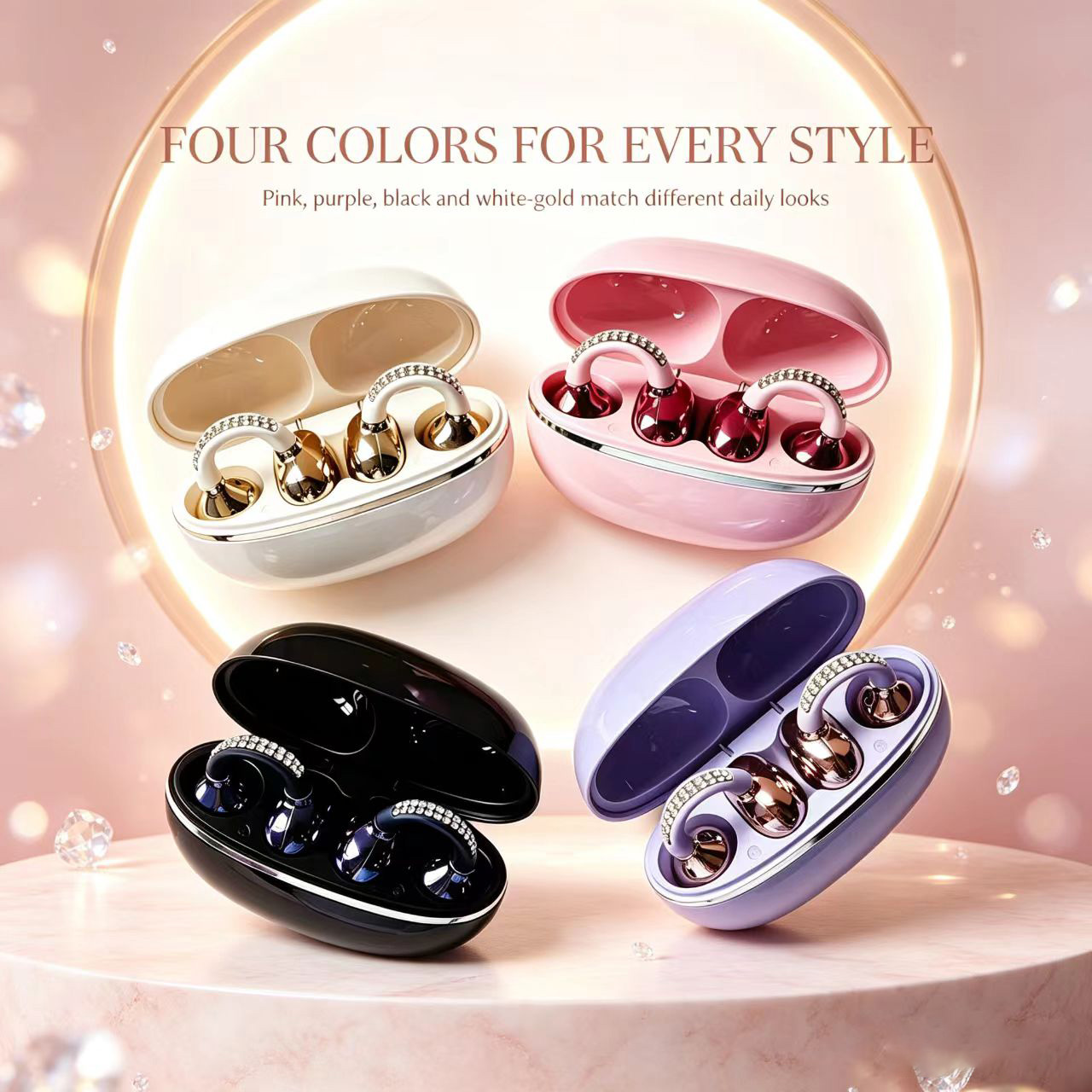 Strass-Verzierte Offene Ohrcli – Open Ear Air Conduction Headphones Bewertung und Preis