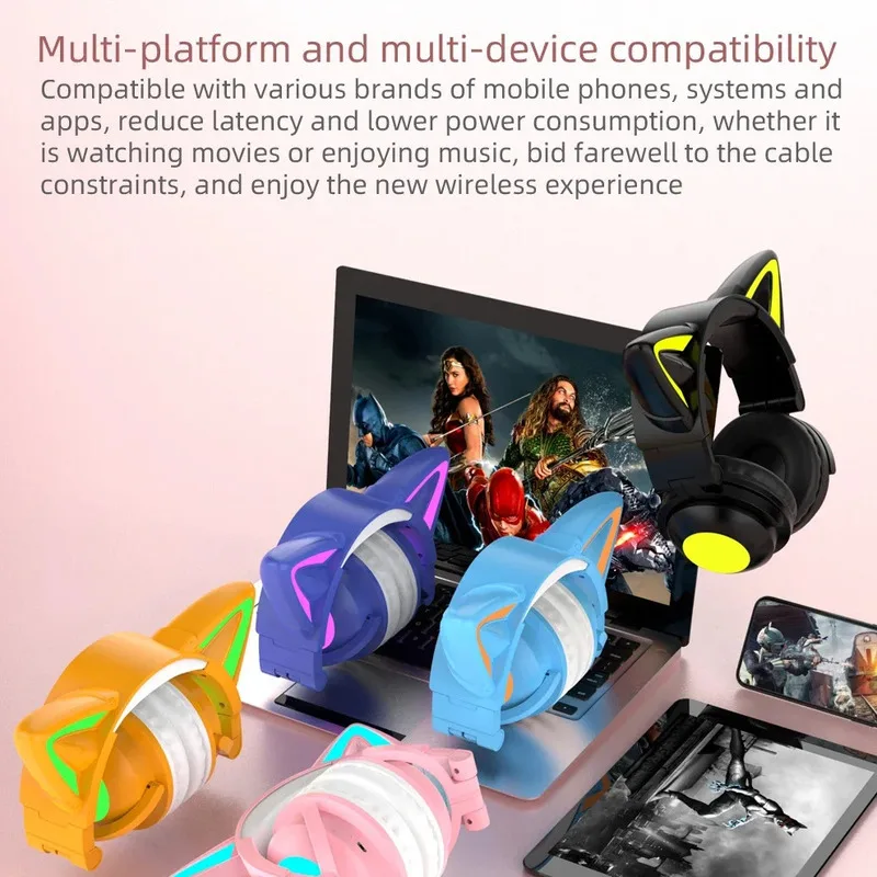 Neue ZW068 Bluetooth 5,0 Kopfh – Cat Ear Bluetooth Headset Led Bewertung und Preis