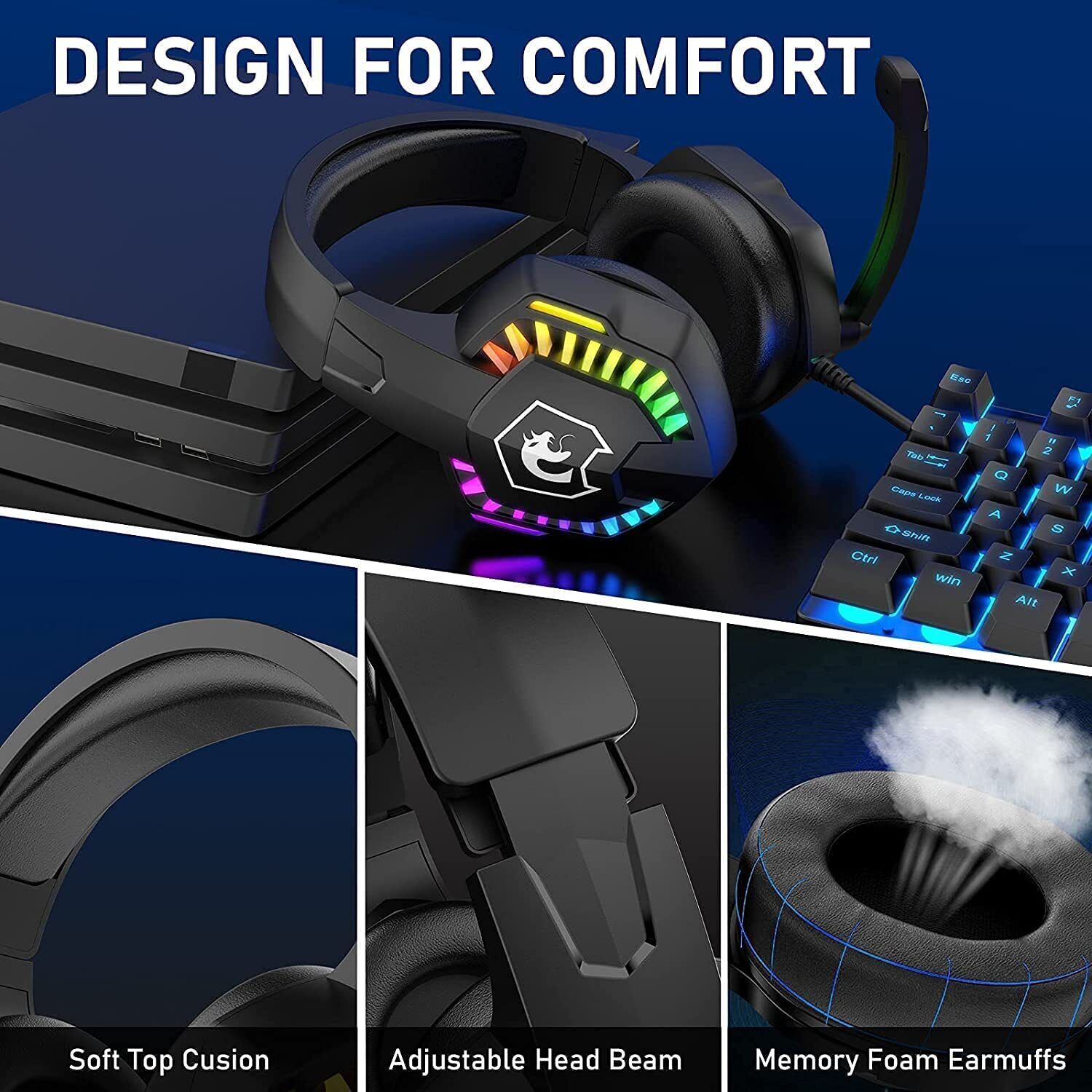 MAMBASNAKE CY907 Kabelgebunden – Gaming Headset With Mic Rgb Bewertung und Preis