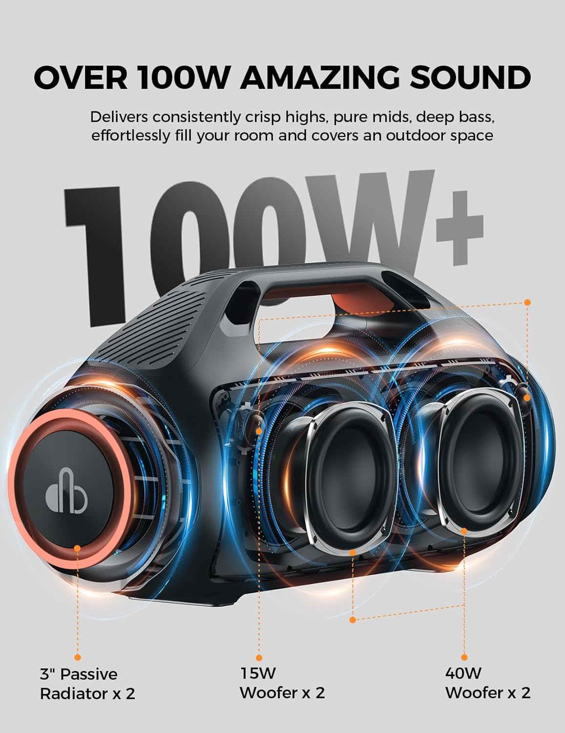 Tragbarer 100 W für Bluetooth- – Portable Bluetooth Speaker Waterproof Ipx7 Bewertung und Preis