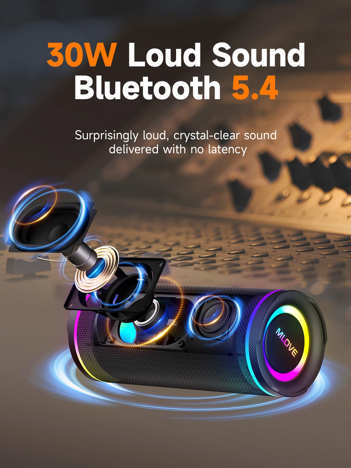 MLOVE Tragbarer Bluetooth-Laut – Portable Bluetooth Speaker Waterproof Ipx7 Bewertung und Preis
