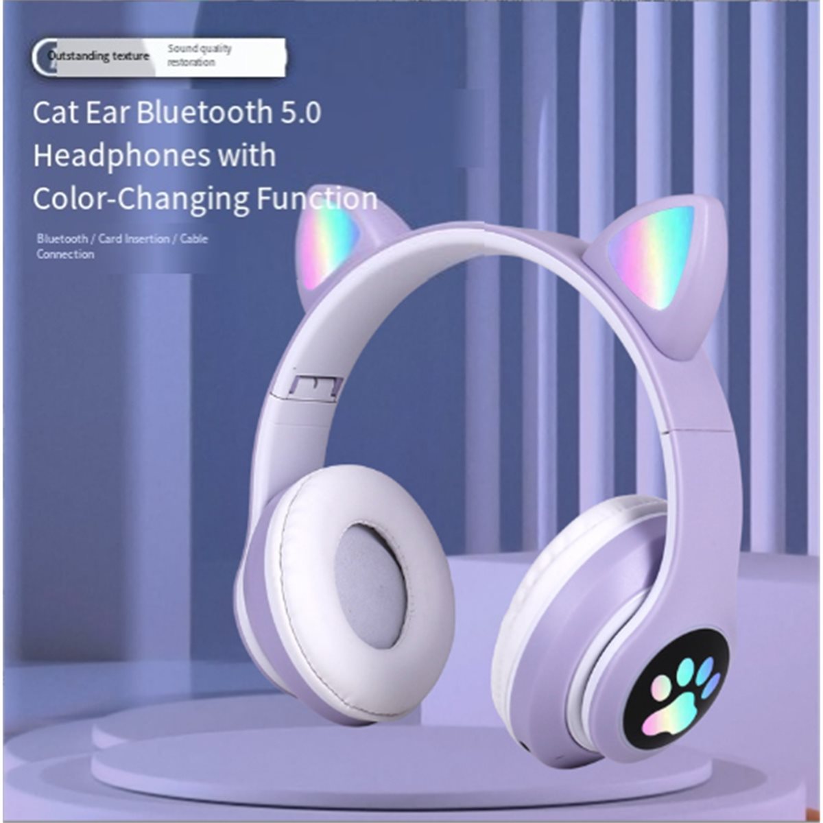 DT75BG Niedliches Katzenohren- – Cat Ear Bluetooth Headset Led Bewertung und Preis